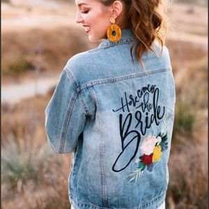 Here comes the bride denim jacket M